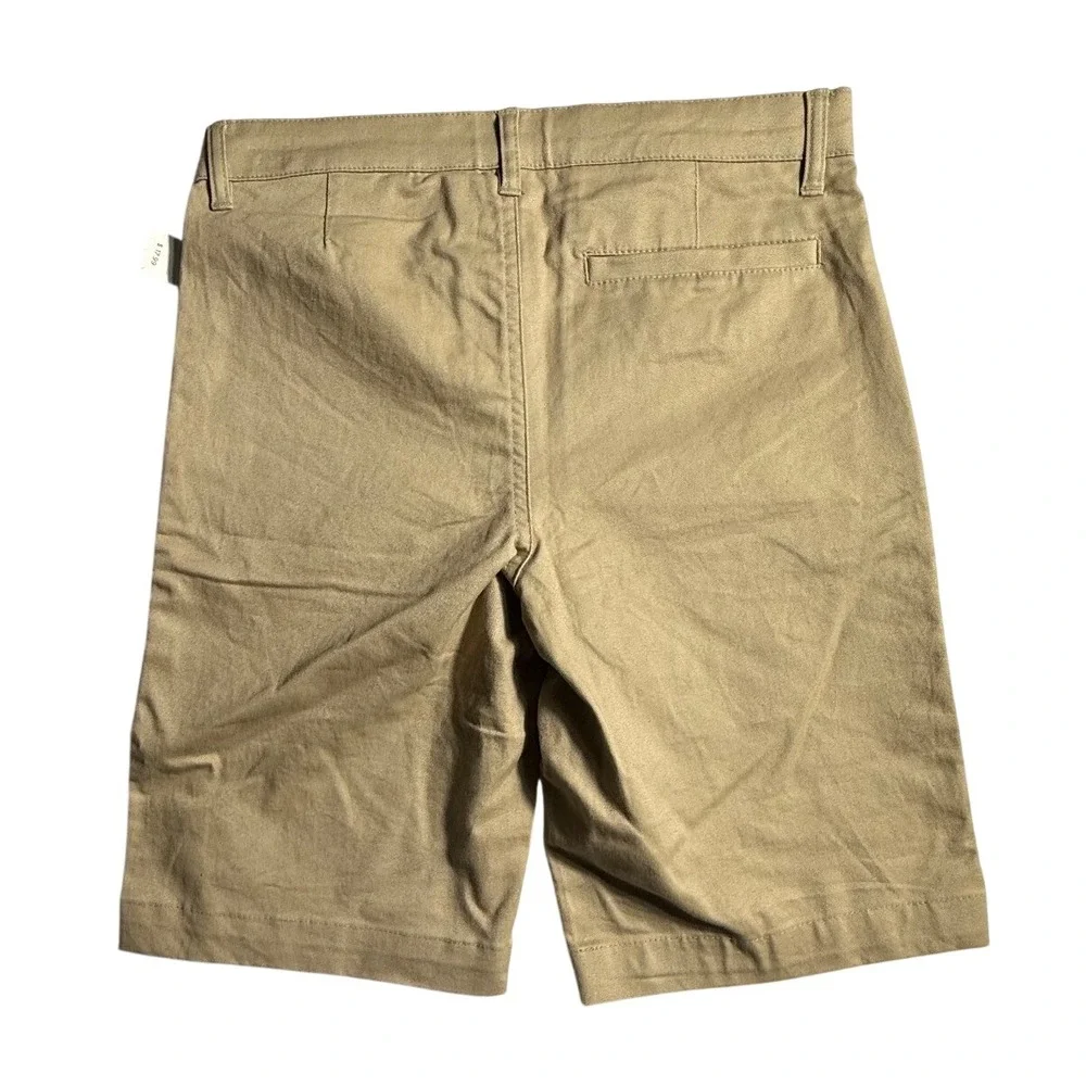 Old Navy Boys Khaki Chino Shorts Built-In Flex Adjustable Waist Size 12 NWT-2259